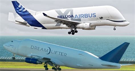 Voici le Boeing Dreamlifter et le Airbus Beluga - Flytrippers