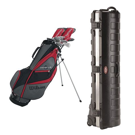 Wilson Profile XD Men's Golf Club Set and SKB Cases Hard Plastic Travel ...