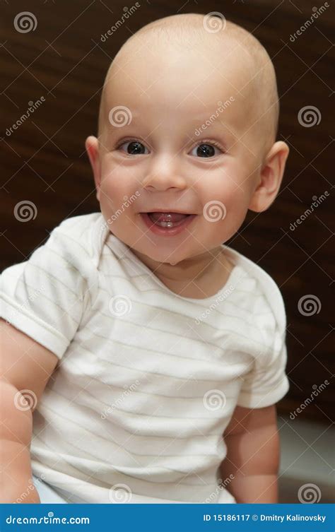 Happy laughing baby stock image. Image of child, playful - 15186117