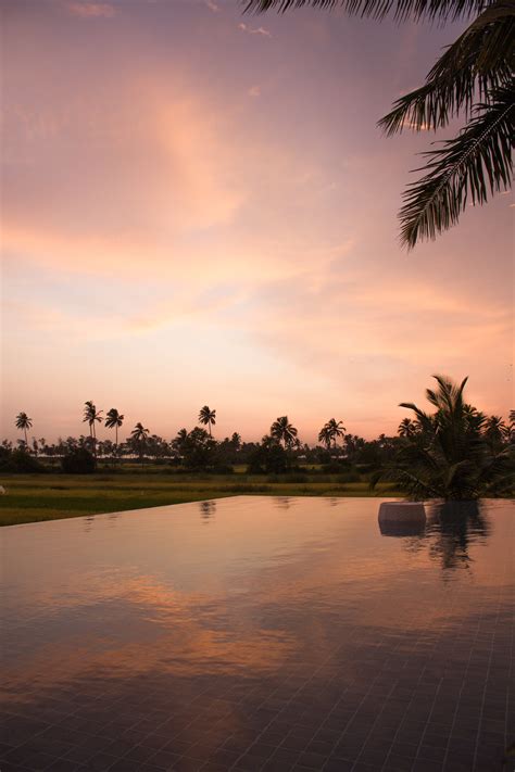 Witness a romantic sunset by the infinity pool in Alila Diwa Goa. # ...