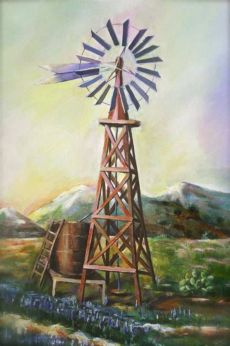 Windmill Painting by Khatuna Buzzell