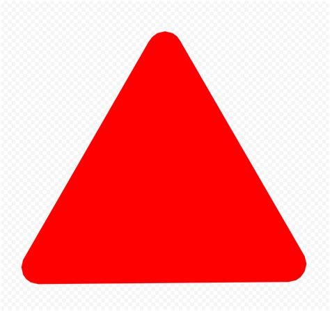 HD Red Rounded Triangle Shape PNG | Citypng