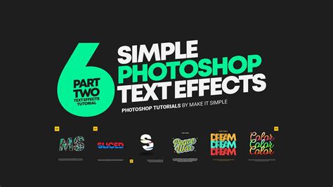 Easy Photoshop Tutorials Text Effects For Beginners - Master photo ...