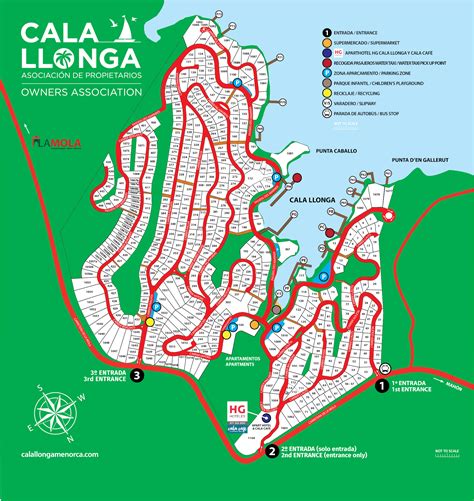 Detailed Map - Cala Llonga Menorca - Owners' Association