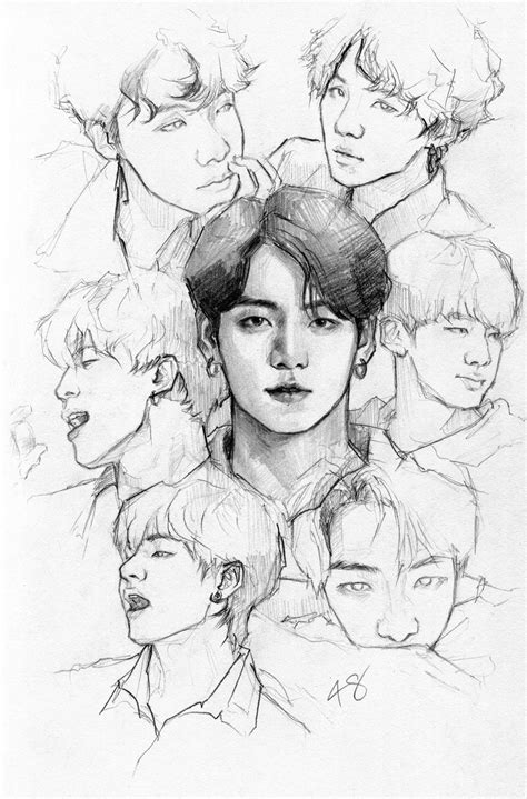 ً on Twitter | Bts drawings, Easy drawings, Sketches