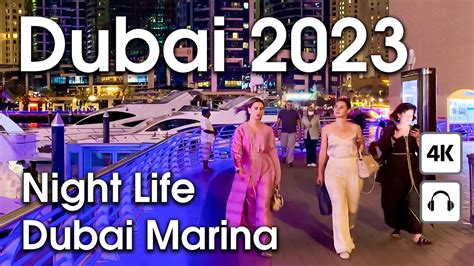 Dubai 🇦🇪 Wonderful Dubai Marina, Night Life [ 4K ] Night Walking Tour ...