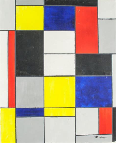 Piet Mondrian Dutch Oil Geometric Abstract for Auction at on May 9 ...