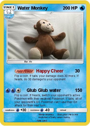 Pokémon Water Monkey 3 3 - Happy Cheer - My Pokemon Card