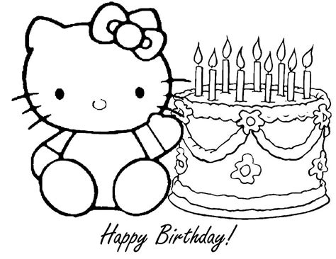 Hello Kitty Birthday Coloring Pages - Best Coloring Pages For Kids