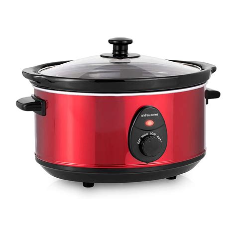 Andrew James Red Slow Cooker 3.5L 200W | The Best Rated