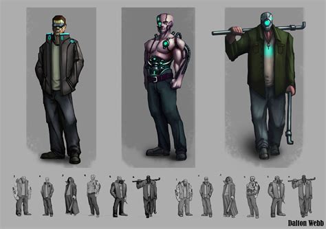 ArtStation - Concept and turnaround of a sci-fi street thug (2)