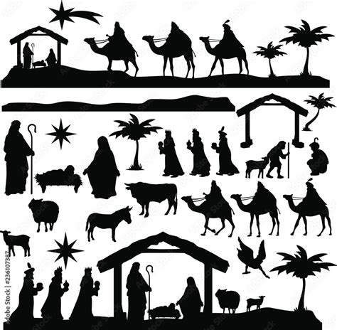 Nativity Silhouette Vector