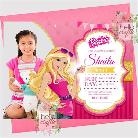 Barbie Theme Birthday Party Invitation Card | Lazada PH