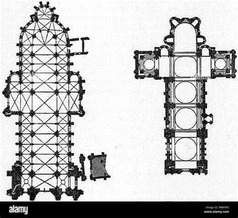 EB1911 Cathedral - Figs. 6 & 7.—Plan of Sens & Angouleme Cathedrals ...