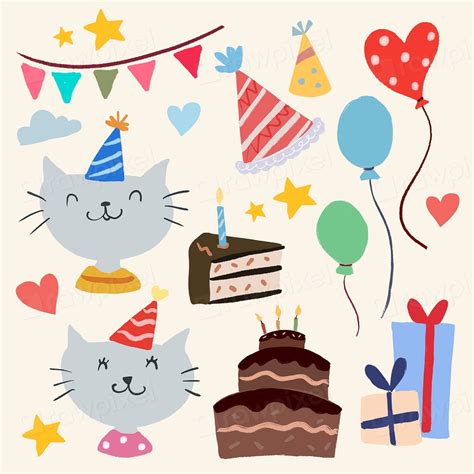 Celebration party sticker set psd | Premium PSD - rawpixel