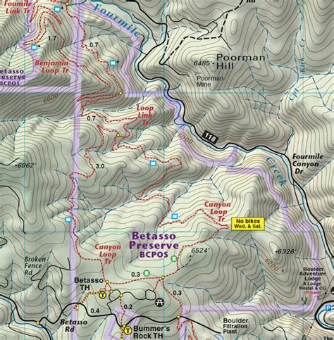 Boulder County Trails - Recreation Topo Map - Latitude 40° maps