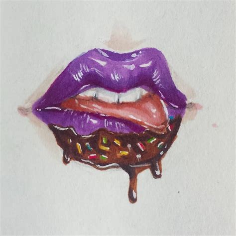 Candy Lips a promarker drawing I finished recently | Drawings, Candy ...