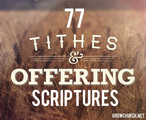 77 Tithes and Offerings Scriptures