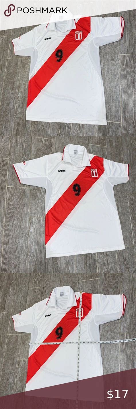 Peru National Team Soccer Jersey Mens Medium