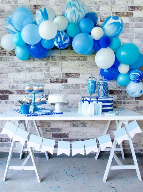 Blue Ombre Party Ideas | Blue birthday parties, Blue birthday, Blue ...