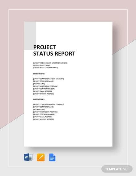 FREE 26+ Project Report Templates in MS Words | Apple Pages