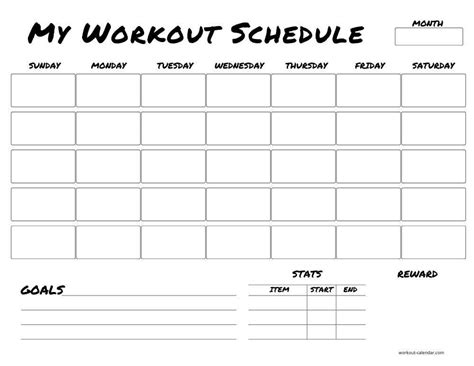 Printable Workout Calendar Cute Workout Calendar Printable Workout ...