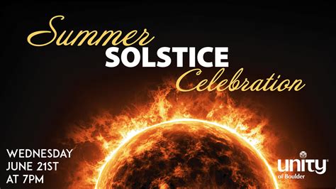 Summer Solstice Celebration · Unity of Boulder Spiritual Community