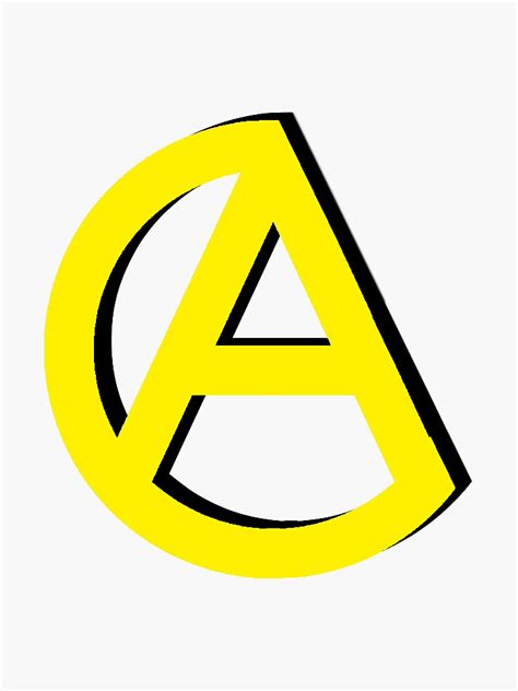 "Anarcho capitalist Symbol " Sticker by Panda-Dude | Redbubble