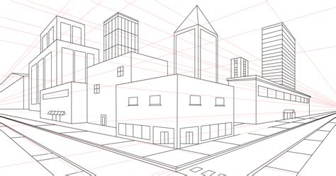 Two point perspective drawing in Photoshop | Behance