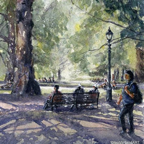 Park Bench Painting - Etsy