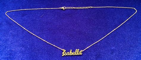 Isabella Name Necklace Stainless Steel in Colour Gold - Etsy