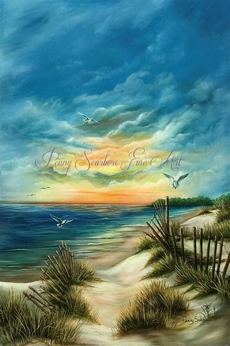 Beach Art Coastal Art Seagulls Original Coastal Painting | Etsy | Beach ...