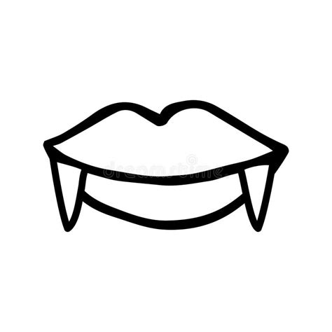 Vector Hand Drawn Doodle Sketch Vampire Lips Stock Vector ...