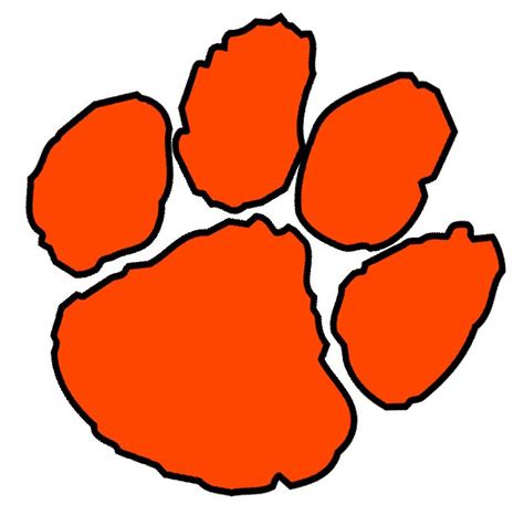 Clemson paw stencil, Tiger paw print, Paw stencil