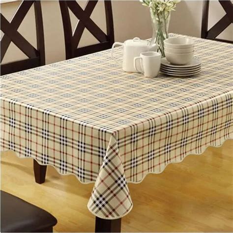 PVC Nappe Table Cloth Plastic Waterproof Oilproof Dining Tablecloth ...