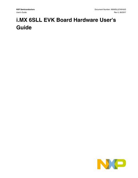 (PDF) i.MX 6SLL EVK Board Hardware User's Guide · i.MX 6SLL EVK Board ...