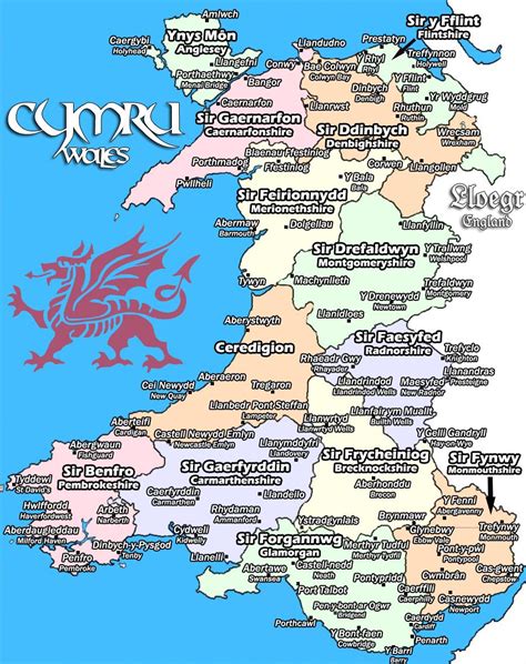 Wales in Welsh | Wales, Wales england, Wales map