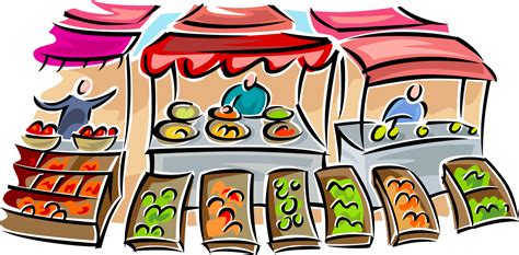 Download Vector Illustration Of Outdoor Farmer's Food Market - Markt ...