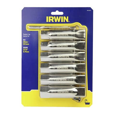 IRWIN Plumber's Tap Spanner Set - 6 Piece - Bunnings Australia