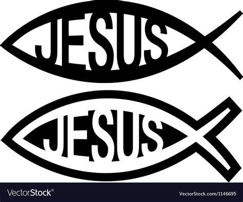 Jesus fish symbol Royalty Free Vector Image - VectorStock