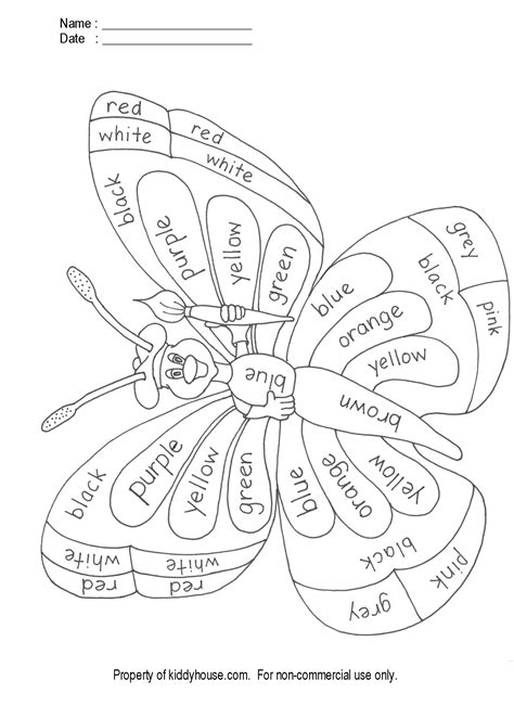 Eric Carle Butterfly Coloring Pages