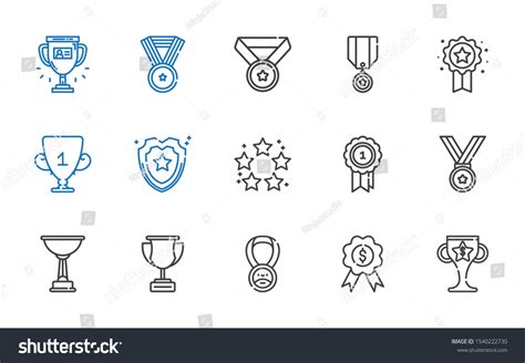 Honor Icons Set Collection Honor Trophy Stock Vector (Royalty Free ...