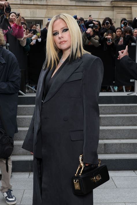 Avril Lavigne Suits Up for Lanvin's Fall 2023 Paris Fashion Week Show