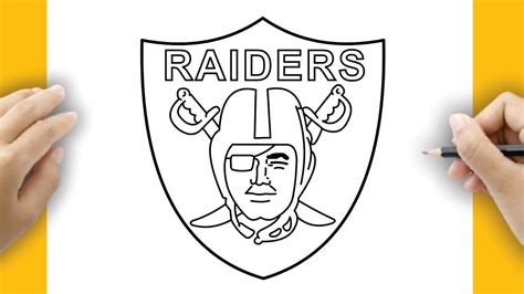 How to draw the raiders logo step by step - YouTube