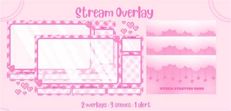 Cute Pink Twitch Stream Overlay Package - Etsy