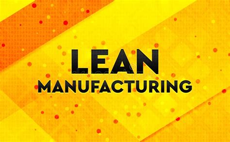 Lean Manufacturing Abstract Digital Banner Yellow Background Stock ...