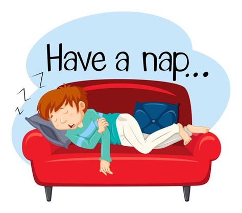 A Young Man Having a Nap on Couch 301589 Vector Art at Vecteezy