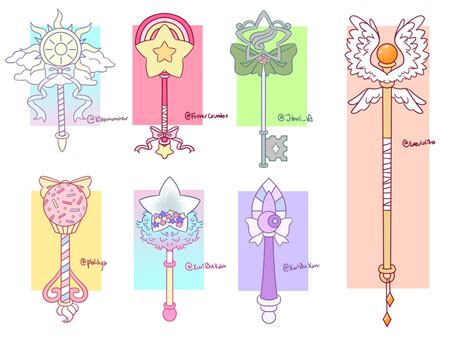 Magical girl wands by kakulolita on DeviantArt