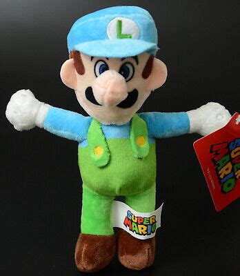 NINTENDO OFFICIAL ICE Super Mario Luigi Soft Plush Doll 8" Stuffed Toy ...