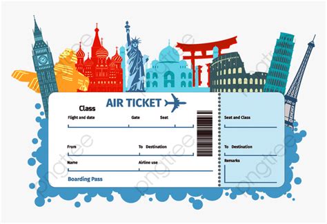 Transparent Plane Ticket Png - Clipart Airplane Ticket, Png Download ...